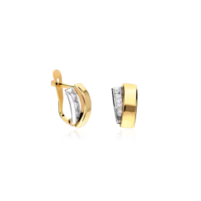 Pendientes "Claus" Oro Bicolor 18k